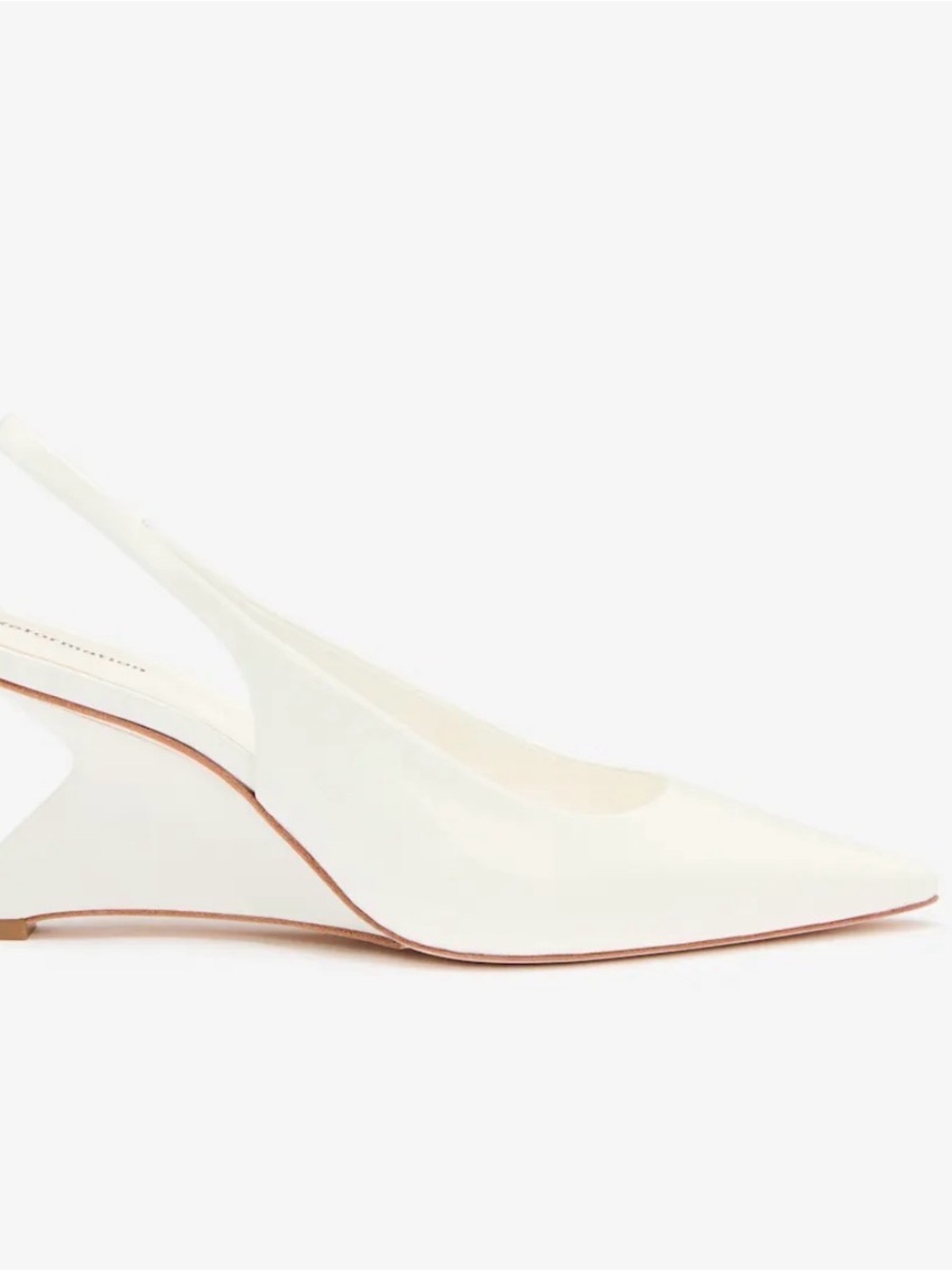 Reformation Cream Pointed Slingback Heel